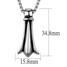TK2010 - High polished (no plating) Stainless Steel Necklace with No Stone