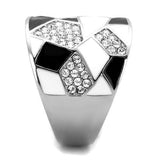 TK2024 - Stainless Steel Ring High polished (no plating) Women Top Grade Crystal Clear