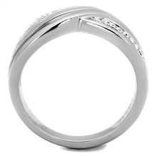 TK2025 - Stainless Steel Ring High polished (no plating) Women Top Grade Crystal Clear