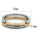 TK2031 - Stainless Steel Ring Two-Tone IP Rose Gold Women No Stone No Stone