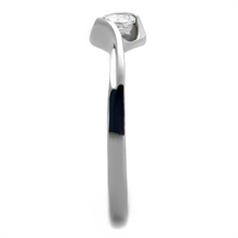 TK2042 - Stainless Steel Ring High polished (no plating) Women AAA Grade CZ Clear