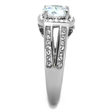 TK2043 - Stainless Steel Ring High polished (no plating) Women AAA Grade CZ Clear