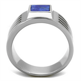 TK2047 - Stainless Steel Ring High polished (no plating) Men Precious Stone Montana