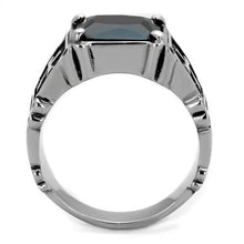TK2055 - Stainless Steel Ring High polished (no plating) Men Synthetic Jet