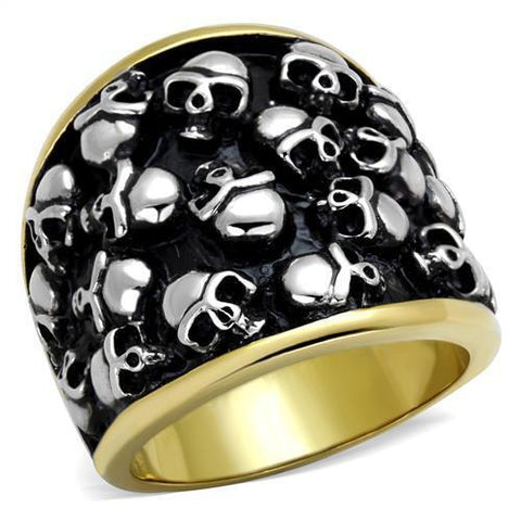 TK2057 - Stainless Steel Ring Two-Tone IP Gold (Ion Plating) Men No Stone No Stone