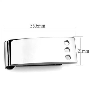 TK2072 - Stainless Steel Money clip High polished (no plating) Men No Stone No Stone