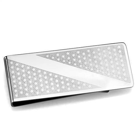 TK2080 - Stainless Steel Money clip High polished (no plating) Men No Stone No Stone