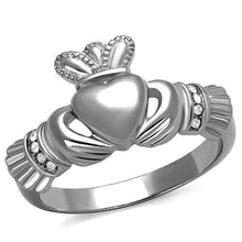TK2094 - Stainless Steel Ring High polished (no plating) Women Top Grade Crystal Clear