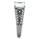 TK2112 - Stainless Steel Ring High polished (no plating) Women AAA Grade CZ Clear