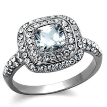 TK2114 - Stainless Steel Ring High polished (no plating) Women AAA Grade CZ Clear