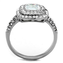 TK2114 - Stainless Steel Ring High polished (no plating) Women AAA Grade CZ Clear