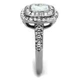 TK2114 - Stainless Steel Ring High polished (no plating) Women AAA Grade CZ Clear