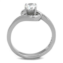 TK2116 - Stainless Steel Ring High polished (no plating) Women AAA Grade CZ Clear