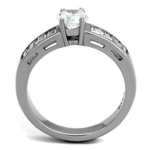 TK2117 - Stainless Steel Ring High polished (no plating) Women AAA Grade CZ Clear