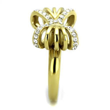 TK2128 - Stainless Steel Ring IP Gold(Ion Plating) Women Top Grade Crystal Clear