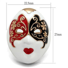TK2142 - Stainless Steel Ring IP Rose Gold(Ion Plating) Women Epoxy Multi Color