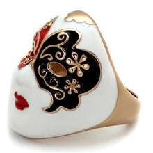 TK2142 - Stainless Steel Ring IP Rose Gold(Ion Plating) Women Epoxy Multi Color