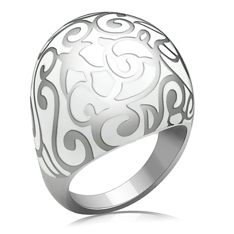 TK215 - Stainless Steel Ring High polished (no plating) Women No Stone No Stone