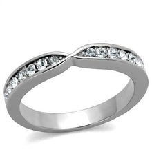 TK2163 - Stainless Steel Ring High polished (no plating) Women Top Grade Crystal Clear