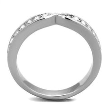 TK2163 - Stainless Steel Ring High polished (no plating) Women Top Grade Crystal Clear