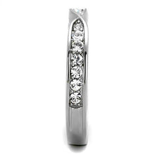 TK2163 - Stainless Steel Ring High polished (no plating) Women Top Grade Crystal Clear