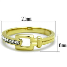 TK2164 - Stainless Steel Ring Two-Tone IP Gold (Ion Plating) Women Top Grade Crystal Clear