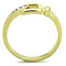 TK2164 - Stainless Steel Ring Two-Tone IP Gold (Ion Plating) Women Top Grade Crystal Clear