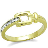 TK2164 - Stainless Steel Ring Two-Tone IP Gold (Ion Plating) Women Top Grade Crystal Clear