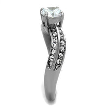 TK2171 - Stainless Steel Ring High polished (no plating) Women AAA Grade CZ Clear