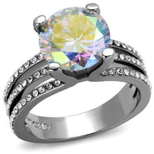 TK2179 - Stainless Steel Ring High polished (no plating) Women AAA Grade CZ White AB