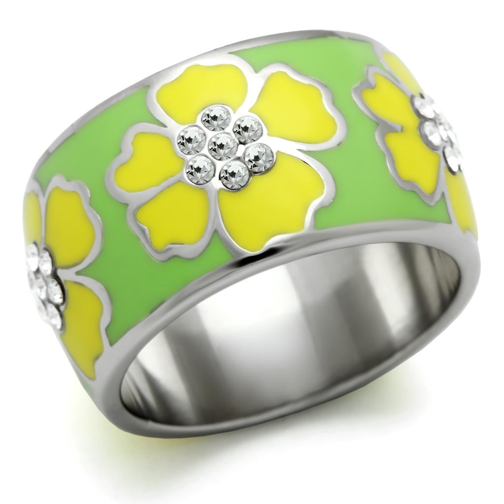 TK221 - Stainless Steel Ring High polished (no plating) Women No Stone No Stone
