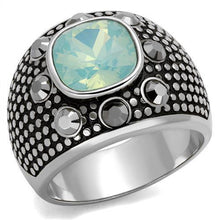 TK2223 - Stainless Steel Ring High polished (no plating) Men Top Grade Crystal Fireopal