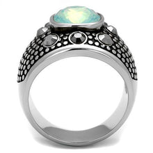 TK2223 - Stainless Steel Ring High polished (no plating) Men Top Grade Crystal Fireopal