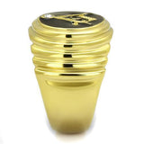 TK2224 - Stainless Steel Ring IP Gold(Ion Plating) Men Top Grade Crystal Clear