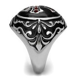 TK2229 - Stainless Steel Ring High polished (no plating) Men Top Grade Crystal Siam