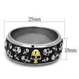 TK2235 - Stainless Steel Ring Two-Tone IP Gold (Ion Plating) Men No Stone No Stone