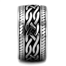 TK2239 - Stainless Steel Ring High polished (no plating) Men Epoxy Jet