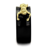 TK2240 - Stainless Steel Ring IP Gold+ IP Black (Ion Plating) Men No Stone No Stone