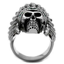 TK2245 - Stainless Steel Ring High polished (no plating) Men Top Grade Crystal Emerald