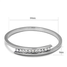 TK2248 - Stainless Steel Bangle High polished (no plating) Women Top Grade Crystal Clear