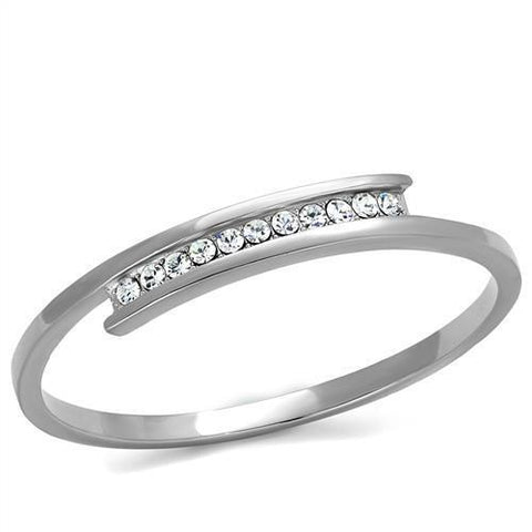 TK2248 - Stainless Steel Bangle High polished (no plating) Women Top Grade Crystal Clear