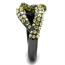 TK2251LJ - Stainless Steel Ring IP Light Black  (IP Gun) Women Top Grade Crystal Multi Color