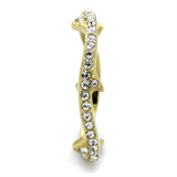 TK2255 - Stainless Steel Ring IP Gold(Ion Plating) Women Top Grade Crystal Clear