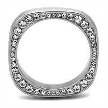 TK2261 - Stainless Steel Ring High polished (no plating) Women Top Grade Crystal Clear