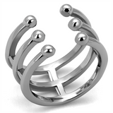 TK2267 - Stainless Steel Ring High polished (no plating) Women No Stone No Stone