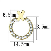 TK2271 - Stainless Steel Earrings IP Gold(Ion Plating) Women Top Grade Crystal Clear