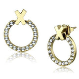 TK2271 - Stainless Steel Earrings IP Gold(Ion Plating) Women Top Grade Crystal Clear