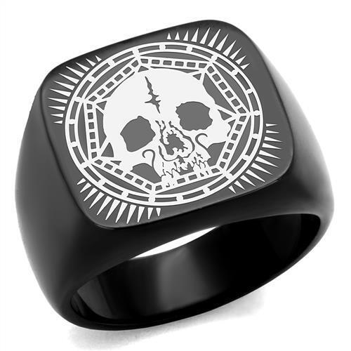 TK2306 - Stainless Steel Ring IP Black(Ion Plating) Men No Stone No Stone
