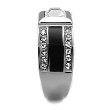 TK2308 - Stainless Steel Ring High polished (no plating) Men Top Grade Crystal Clear