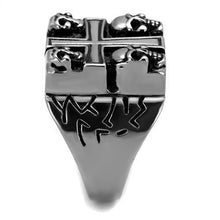 TK2316 - Stainless Steel Ring High polished (no plating) Men Epoxy Jet